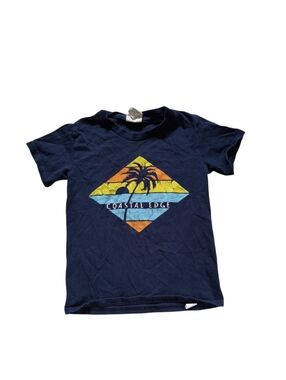 Coastal Edge Navy Palm Graphic Tee/XS/4